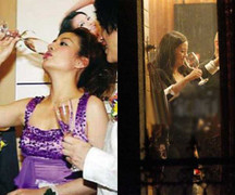 Triệu Vy lộ ảnh đêm hôm đi ăn nhậu