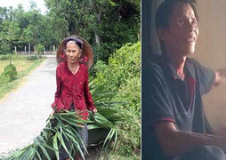 Bị con đuổi đi, cụ bà 87 tuổi xin lá cọ về dựng lều ở