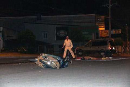 Chạy nhanh, phanh gấp, 2 thanh niên tử vong