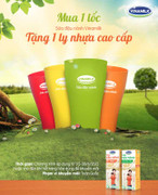 Mua 1 lốc sữa đậu nành Vinamilk, tặng 1 ly nhựa cao cấp