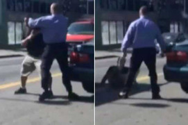 Clip: Hai tài xế lao vào đánh nhau như phim hành động