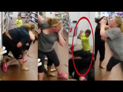 Clip: Hai người phụ nữ hỗn chiến kinh hoàng trong siêu thị