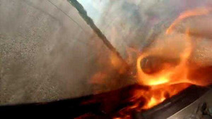 Siêu môtô bốc cháy ở tốc độ 400 km/h