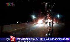 Clip: Tai nạn giao thông hy hữu do con thiêu thân