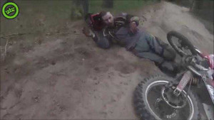 Gấu băng qua đường hạ gục hai xe môtô