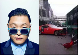 Psy lái xế sang đâm xe buýt ở Trung Quốc