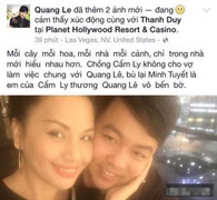 Minh Tuyết: 'Quang Lê nói chuyện mà không suy nghĩ'