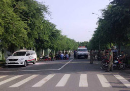 Tài xế chết bất thường trong xe taxi phát nổ