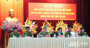 Trực tiếp họp báo vụ thảm sát 4 người ở Yên Bái