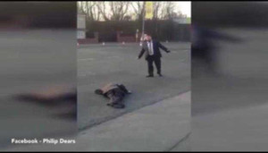 Gã say đẩy cụ ông ngã lăn quay ra đường