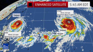 Video: Bão song sinh mạnh dần lên, tiến vào Đông Á