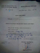 Xã ký giấy giới thiệu cho thôn đi xin tiền doanh nghiệp