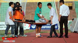 Thủ thành Đồng Tháp toạc mặt, nhập viện khâu 20 mũi