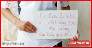 ĐH Y dược Cần Thơ gửi giấy báo cho thí sinh cầm biển 'thi được 26,5 điểm'