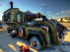 Nghệ thuật sắp đặt với xe độ trên sa mạc Nevada