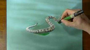 Video: Tròn mắt xem quá trình vẽ rắn chân thực đến khó tin