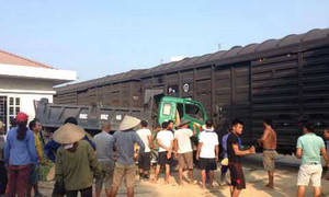 Tàu hỏa đâm xe tải lộn 180 độ trên không