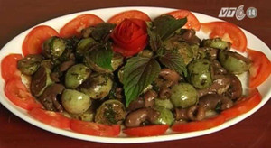 Lạ miệng với món cà pháo xào bao tử cá Basa