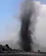 Clip: ‘Vòi rồng đen’ xuất hiện trên khai trường than ở Quảng Ninh