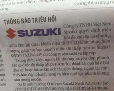 Lỗi 'cương cứng' phanh, Suzuki âm thầm triệu hồi 1.300 xe Swift tại VN