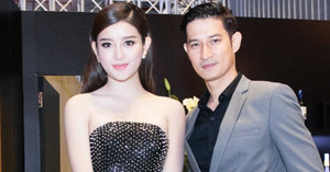 Á hậu Huyền My khoe vai trần quyến rũ bên Huy Khánh