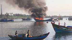 Thêm một vụ nổ bình gas trên tàu cá ngoài khơi