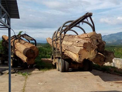 Xe ủi nặng 30 tấn, tang vật của lâm tặc không cánh mà bay