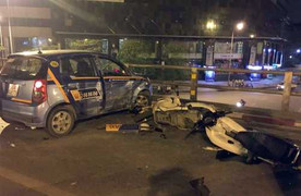 Nhiều nghi vấn trong vụ taxi đâm liên hoàn trên cầu vượt Thái Hà