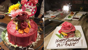 'Phát điên' với bánh sinh nhật làm từ thịt của giới trẻ Nhật