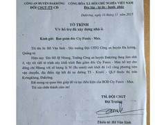 Đội trưởng CSGT 'xin' vật tư cho sếp xây nhà: Công an huyện lên tiếng