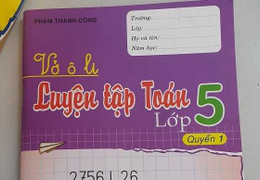 Vở luyện tập Toán lớp 5 sai ngay từ trang bìa