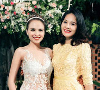 Diễm Hương thay váy cưới xuyên thấu, làm cô dâu quyến rũ