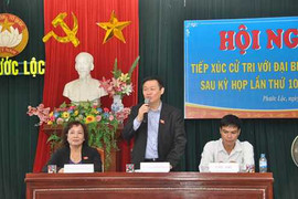 Trưởng ban Kinh tế Trung ương tiếp xúc cử tri Bình Định