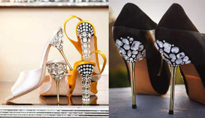 Tự thỏa mãn đam mê với giày pha lê sang chảnh