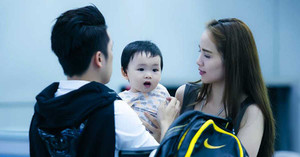 Con trai đáng yêu cùng Diễm Hương và chồng đi trăng mật