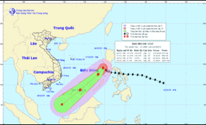 Bão Melor vào Biển Đông, thành cơn bão số 5