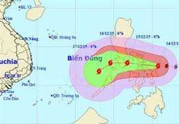 Bão Melor sắp vào biển Đông
