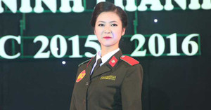 Học viên tài sắc trường An ninh khỏe khoắn trong trang phục ngành