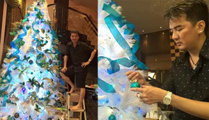 Đàm Vĩnh Hưng mở cửa tư gia cho khán giả tham quan và chụp hình Noel