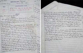 Những bài văn điểm 10 xúc động xôn xao dân mạng