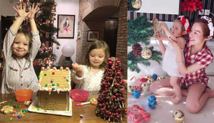 Ngắm 'cậu ấm cô chiêu' nhà sao Việt tự tay trang trí Noel
