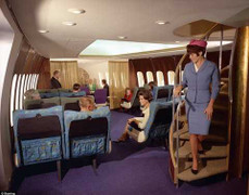 Ảnh hiếm khoang hạng sang trên máy bay cách đây hơn 40 năm