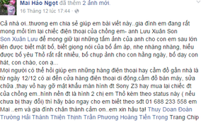 Xúc động bức tâm thư vợ trẻ viết mong tìm lại điện thoại của chồng xấu số