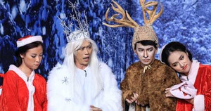 Hoài Linh hoá thần mùa đông thử thách Hương Giang Idol