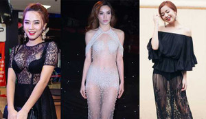 Thời trang xuyên thấu mặc như không mặc của mỹ nhân Việt