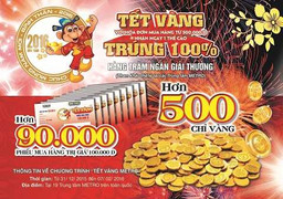 Cơ hội rinh 500 chỉ vàng SJC khi sắm Tết Vàng tại Metro