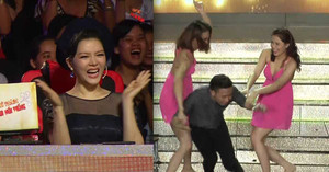 Lý Nhã Kỳ cười 'thả ga' xem Trấn Thành bị đánh đập dã man