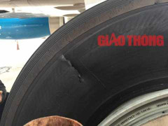 Hình ảnh mới nhất vết thủng lốp máy bay gặp sự cố của Vietnam Airlines