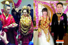 Rình rang đám cưới con đại gia: Vàng đeo 'gãy cổ', hồi môn chở bằng ô tô