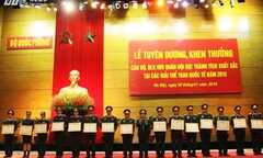 Bộ Quốc phòng tuyên dương các vận động viên xuất sắc năm 2015